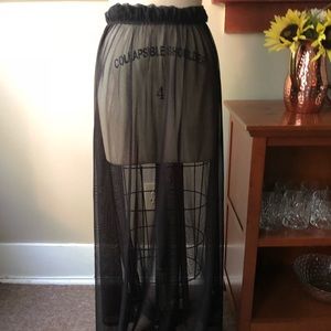 Gypsy Warrior Shear Mesh Maxi Skirt